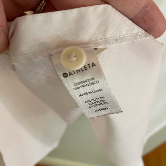 Athleta White Button Down Shirt - Picture 6 of 6